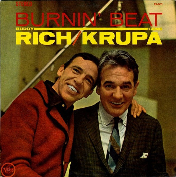 Buddy Rich And Gene Krupa : Burnin' Beat (LP, Album, Mono)