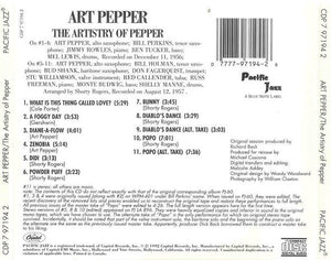 Art Pepper : The Artistry Of Pepper (CD, Album, RE)
