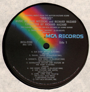 Jack Nitzsche and Richard Hazard : Heroes (Original Music From The Motion Picture Score) (LP, Album)