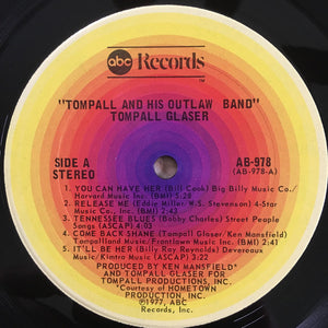 Tompall Glaser : Tompall And His Outlaw Band (LP, Album, Pit)
