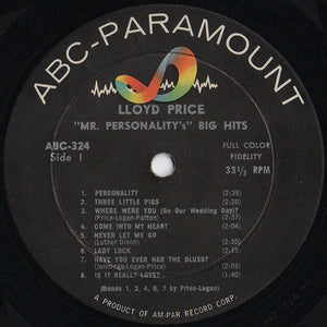 Lloyd Price : "Mr Personality's" 15 Hits (LP, Album, Comp, Mono)
