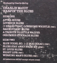 Laden Sie das Bild in den Galerie-Viewer, Charlie McCoy : Harpin&#39; The Blues (LP, Album, Promo)
