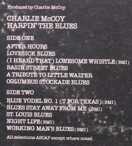 Charlie McCoy : Harpin' The Blues (LP, Album, Promo)