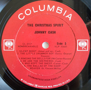 Johnny Cash : The Christmas Spirit (LP, Album, Mono)