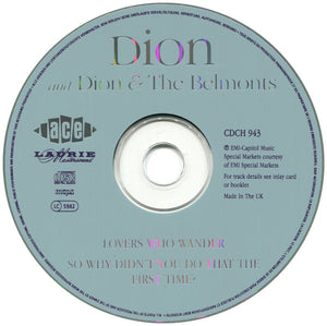 Dion (3) / Dion & The Belmonts : Lovers Who Wander / So Why Didn't You Do That The First Time? (CD, Comp, RE)