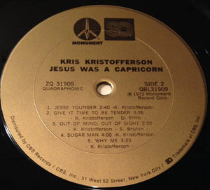 Kris Kristofferson : Jesus Was A Capricorn (LP, Album, Quad)