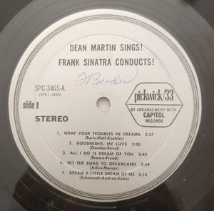 Dean Martin & Frank Sinatra : Dean Martin Sings! Frank Sinatra Conducts! (LP, Album, RE, Los)