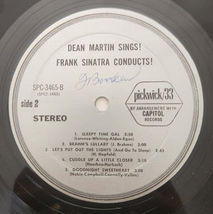 Dean Martin & Frank Sinatra : Dean Martin Sings! Frank Sinatra Conducts! (LP, Album, RE, Los)
