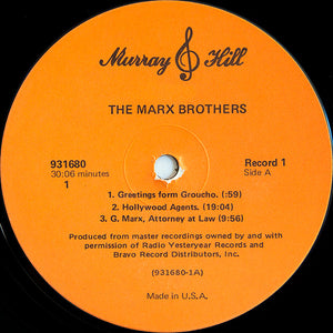 The Marx Brothers : Three Hours... Fifty-Nine Minutes... Fifty-One Seconds... With The Marx Brothers (4xLP, Comp + Box)
