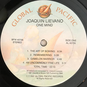 Joaquin Lievano* : One Mind (LP, Album)