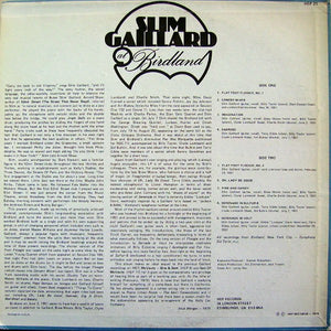 Slim Gaillard : At Birdland (LP, Album, Mono)