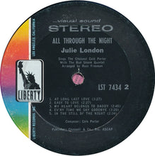 Load image into Gallery viewer, Julie London With The Bud Shank Quintet : All Through The Night (LP, Album)
