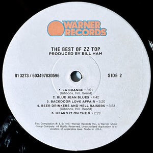 ZZ Top : The Best Of ZZ Top (LP, Comp, RE, 160)