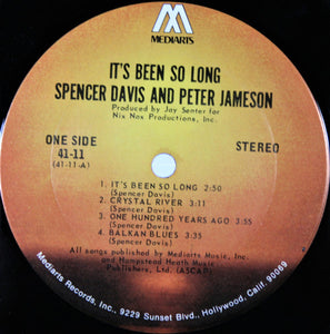 Spencer Davis And Peter Jameson : It's Been So Long (LP, Album)