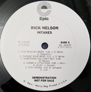 Rick Nelson* : Intakes (LP, Album, Promo, Pit)