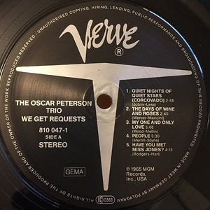 The Oscar Peterson Trio : We Get Requests (LP, Album, RE, RM)