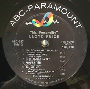Lloyd Price : Mr. "Personality" (LP, Album, Mono)