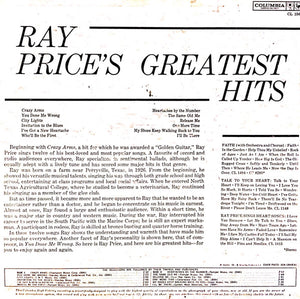 Ray Price : Ray Price's Greatest Hits (LP, Comp, Mono)