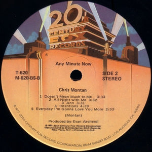 Chris Montan : Any Minute Now (LP, Album)