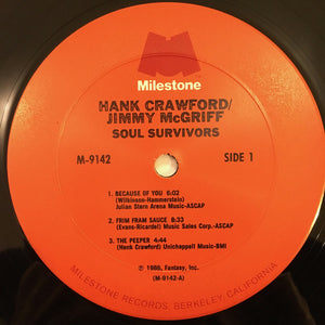 Hank Crawford / Jimmy McGriff : Soul Survivors (LP, Album)