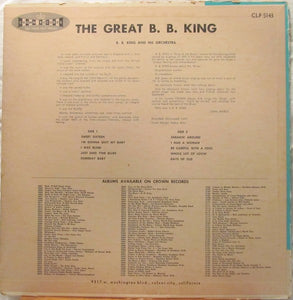 B. B. King And His Orchestra* : The Great B. B. King (LP, Mono)