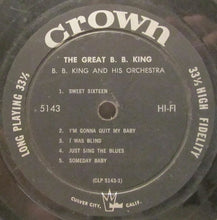 Laden Sie das Bild in den Galerie-Viewer, B. B. King And His Orchestra* : The Great B. B. King (LP, Mono)
