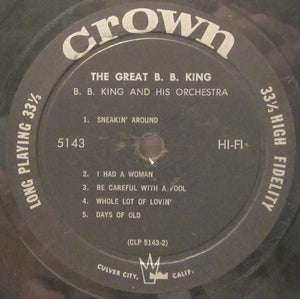 B. B. King And His Orchestra* : The Great B. B. King (LP, Mono)