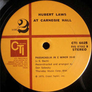 Hubert Laws : Carnegie Hall (LP, Album)
