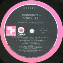 Laden Sie das Bild in den Galerie-Viewer, Peggy Lee : Raindrops (LP, Comp)
