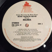 Load image into Gallery viewer, Jerry Butler And Jerry Peters : Melinda (Original Music From The Motion Picture) (LP, Album)
