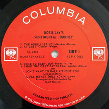 Laden Sie das Bild in den Galerie-Viewer, Doris Day : Doris Day&#39;s Sentimental Journey (LP, Album, Mono, Ind)
