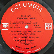 Charger l&#39;image dans la galerie, Doris Day : Doris Day&#39;s Sentimental Journey (LP, Album, Mono, Ind)

