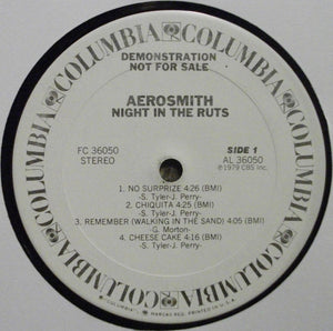 Aerosmith : Night In The Ruts (LP, Album, Promo, San)