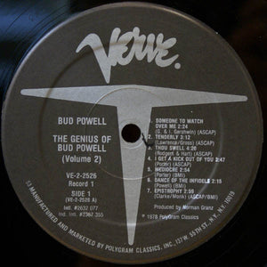 Bud Powell : The Genius Of Bud Powell (Volume 2) (2xLP, Comp, Mono, RE)