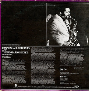 Cannonball Adderley And The Bossa Rio Sextet* With Sergio Mendes* : Quiet Nights (LP, Album, RE)