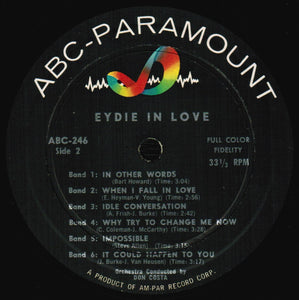 Eydie Gormé : Eydie In Love (LP, Album, Mono)