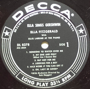 Ella Fitzgerald : Ella Sings Gershwin (LP, Album, Mono, Styrene, Ric)