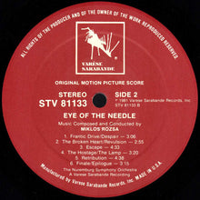 Load image into Gallery viewer, Miklós Rózsa : Eye Of The Needle (Original Motion Picture Score) (LP)
