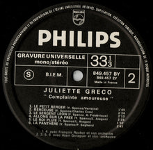 Load image into Gallery viewer, Juliette Gréco : Complainte Amoureuse (LP, Album)
