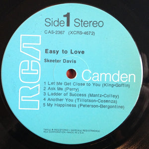 Skeeter Davis : Easy To Love (LP, Album)