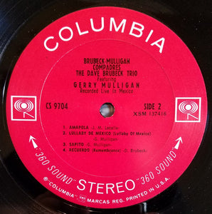 The Dave Brubeck Trio Featuring Gerry Mulligan : Compadres (LP, Album)