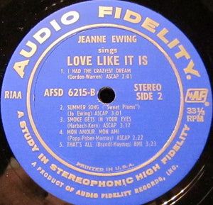 Jeanne Ewing : Love Like It Is (LP, Album)