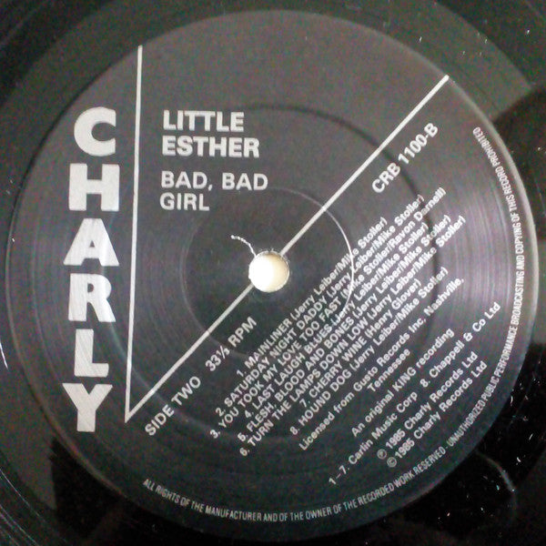 Stille er mere end Produktion Buy Little Esther : Bad Baad Girl! (LP, Comp) Online for a great price –  Record Town TX