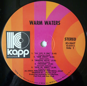 Charles Lloyd : Warm Waters (LP, Album)