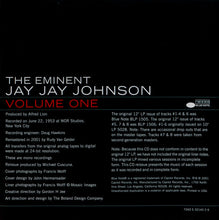 Laden Sie das Bild in den Galerie-Viewer, J.J. Johnson : The Eminent, Volume One (CD, Comp, Mono, RE, RM)
