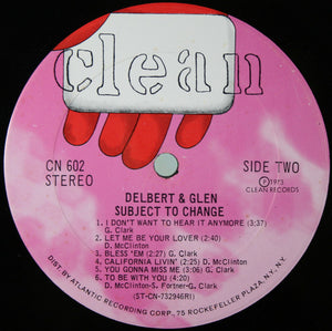 Delbert & Glen : Subject To Change (LP, Album)