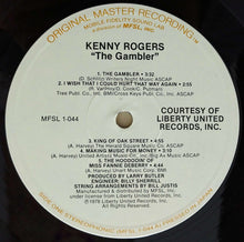 Laden Sie das Bild in den Galerie-Viewer, Kenny Rogers : The Gambler (LP, Album, Ltd, RE, RM)
