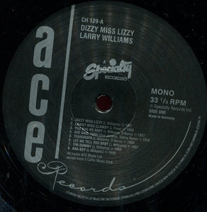 Larry Williams (3) : Dizzy Miss Lizzy (LP, Comp, Mono)