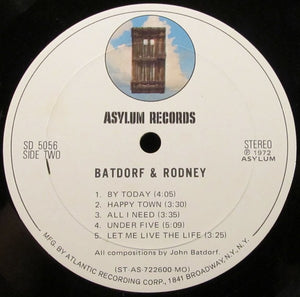 Batdorf & Rodney : Batdorf & Rodney (LP, Album, Mon)