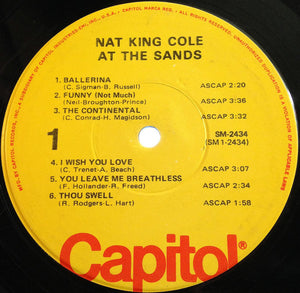 Nat King Cole : At The Sands (LP, Album, RE)